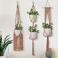 Lot de 5 suspensions en macramé pour plantes pour décoration intérieure | Solérive