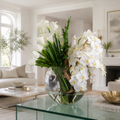 Composition mixte dans un vase Luna pour décoration intérieure | Solérive