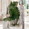 Monstera et bois flotté dans un vase Luna pour décoration intérieure | Solérive