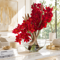 Cymbidiums rouges dans un vase Luna pour décoration intérieure | Solérive